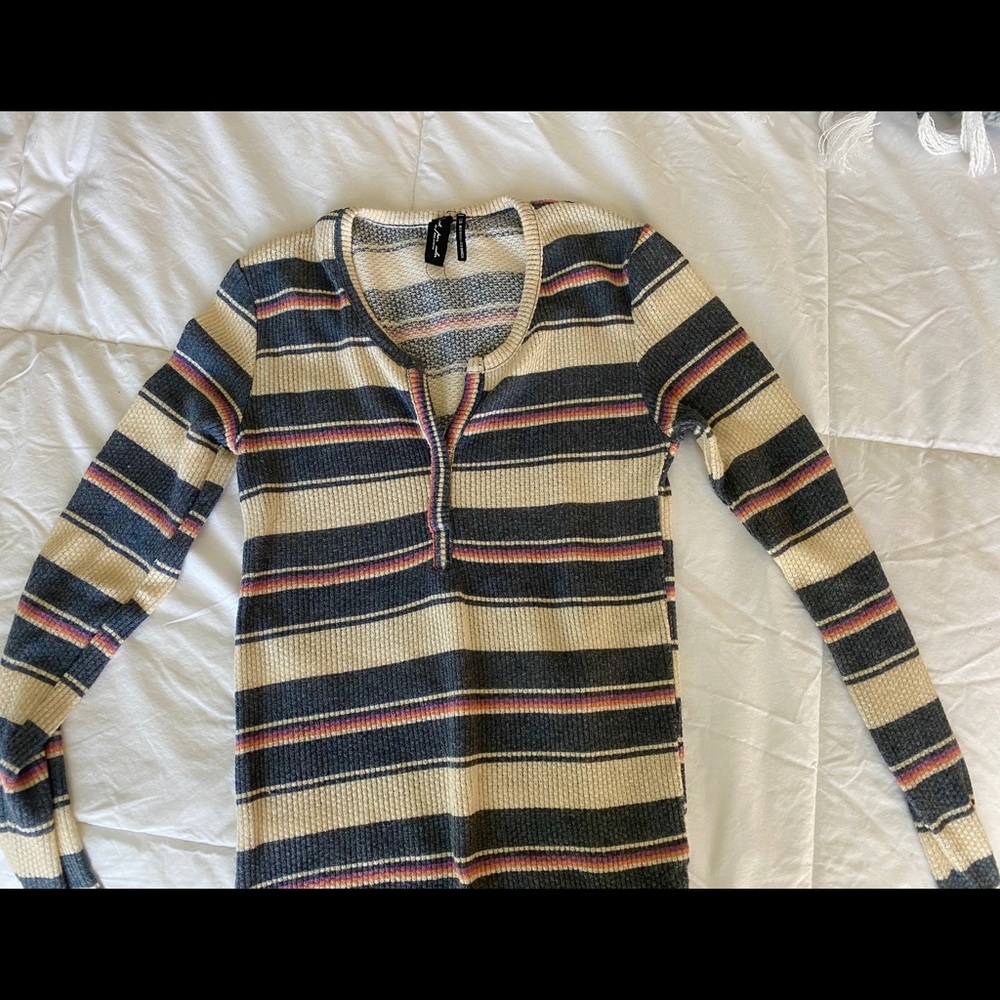 urban outfitters striped long sleeve shirt!